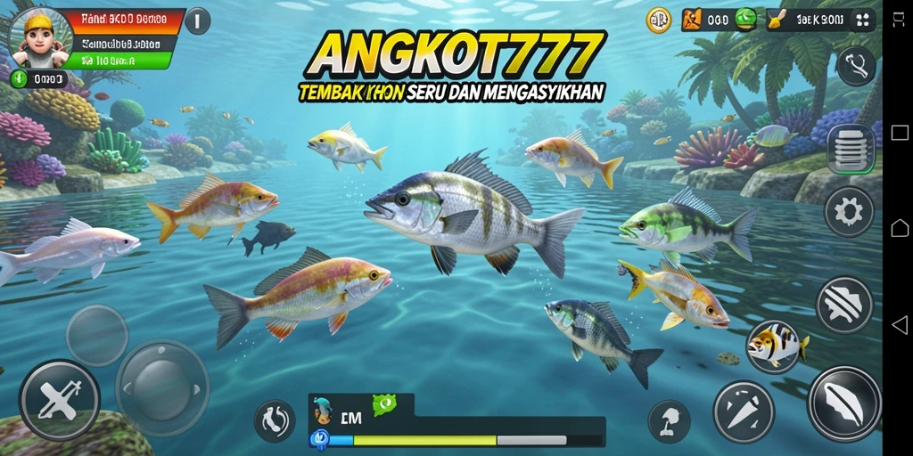 Tampilan permainan Tembak Ikan yang penuh warna dan menarik.