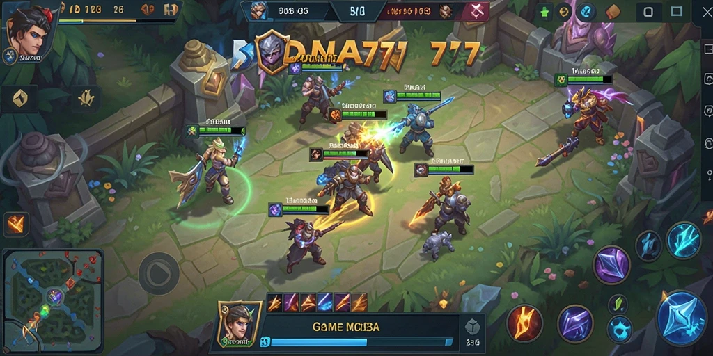 Screenshot gameplay DANA777 yang menampilkan pertarungan seru antar pemain.