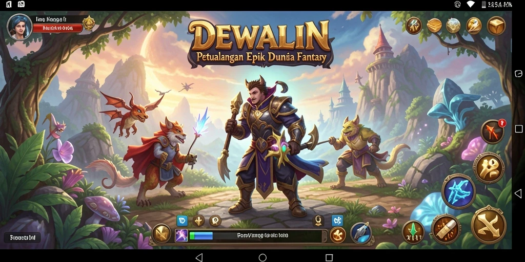 Tampilan gameplay DEWALIN yang menantang dan mendebarkan.