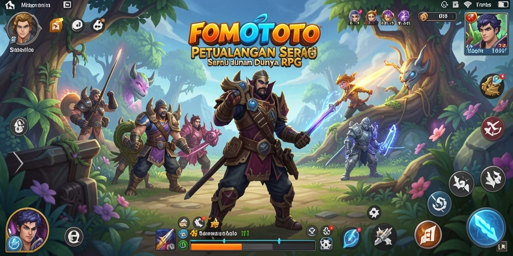 Tampilan gameplay FOMOTOTO yang memukau dalam petualangan RPG.