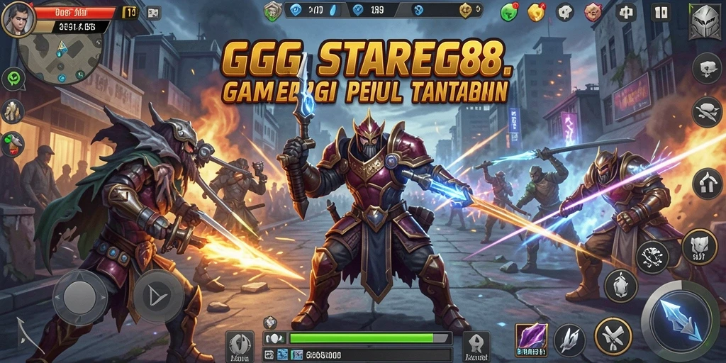Tampilan gameplay menegangkan dalam GGG888 dengan strategi SLG.