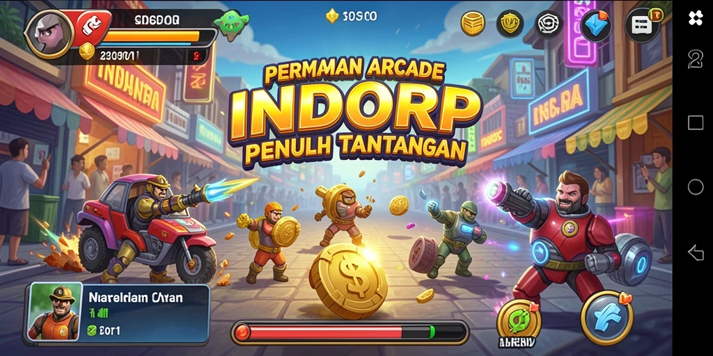 Tampilan gameplay seru di INDORP dengan berbagai tantangan menarik.