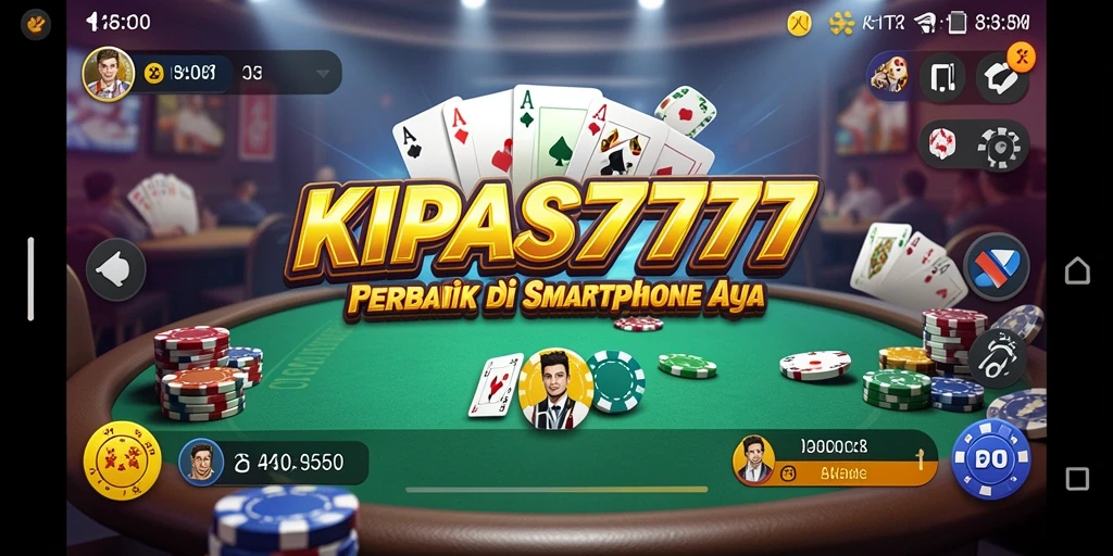 Tampilan gameplay seru dalam aplikasi Poker KIPAS777.