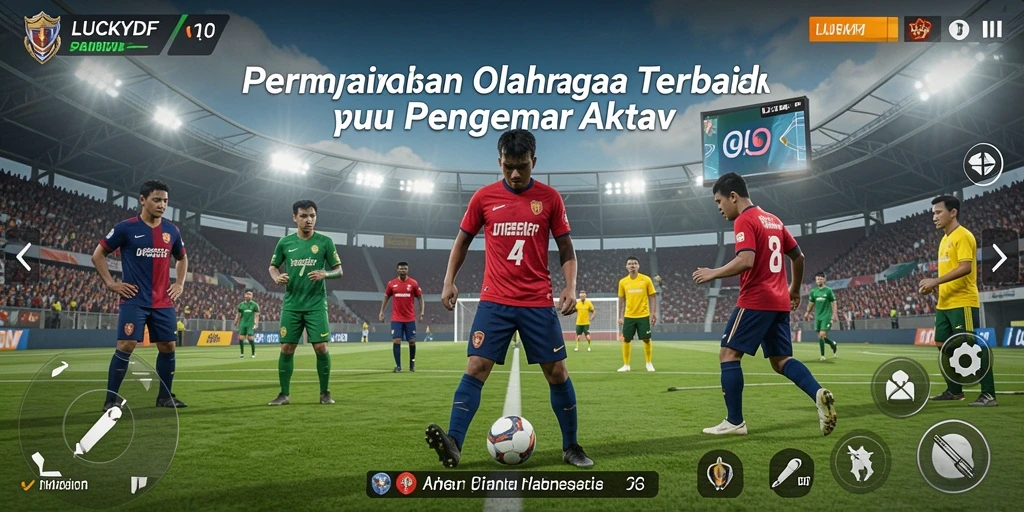 Screenshot gameplay LUCKYDF dengan adegan pertandingan yang seru.