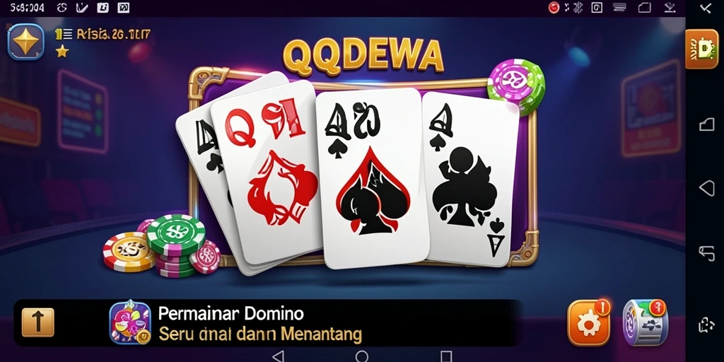 Tampilan gameplay seru dalam QQDEWA dengan pemain berkompetisi.
