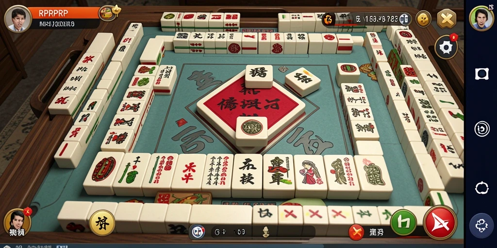 Tampilan gameplay RPRPRP dengan strategi Mahjong yang menarik.