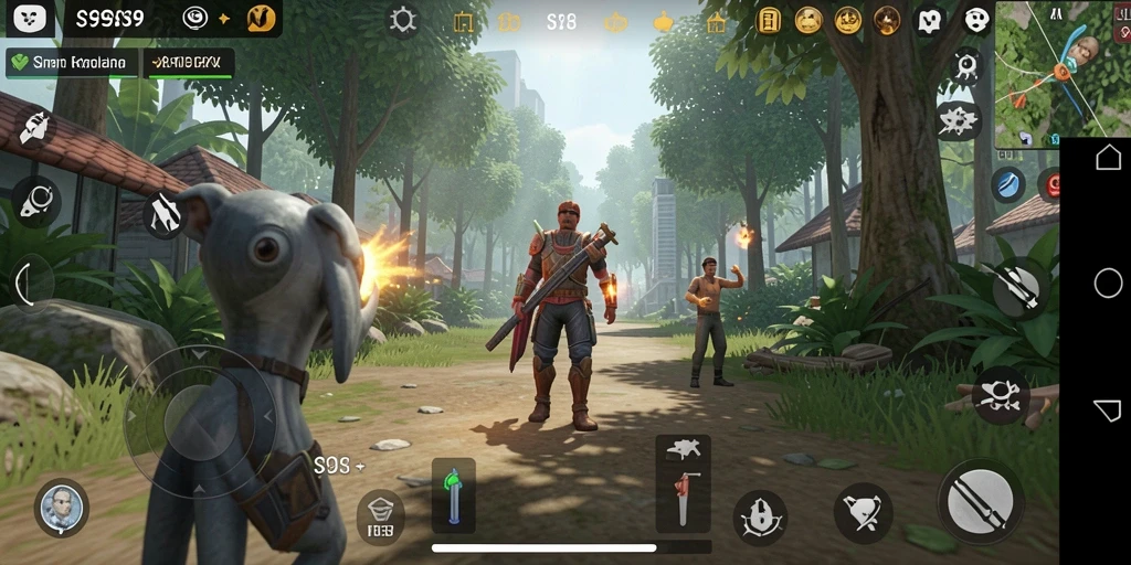 Tampilan gameplay S9S9 yang penuh warna dan interaksi menarik.