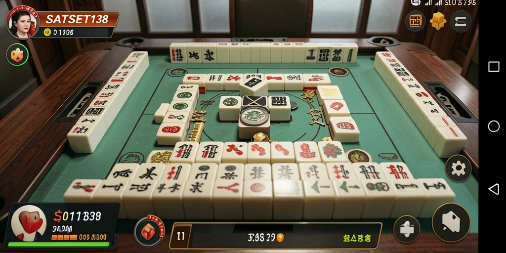 Tampilan gameplay Mahjong yang seru dan menantang di SATSET138.